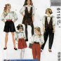 Girl's Culottes, Pants, Blouse and Vest Sewing Pattern Size 7 Bust 26" UNCUT McCall's 6115