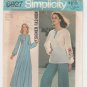 Women's Caftan or Top and Wide-Leg Pants Sewing Pattern Size 12 Uncut Vintage 1970's Simplicity 6927