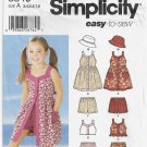 Girl's Dress, Top, Pants, Shorts, Hat Sewing Pattern Child Size 3-4-5-6-7-8 UNCUT Simplicity 5540