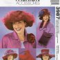 Red Hat Society Ladies Fashion Accessories 4 Hats and 2 Purses Sewing Pattern UNCUT McCall's 3987
