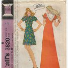 Women's Dress or Maxi, Puffy Sleeves Sewing Pattern Misses Size 12 Vintage 1970s UNCUT McCall's 3820