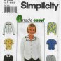Women's Button Front Blouse Sewing Pattern, Misses' / Miss Petite Size 8-10-12 UNCUT Simplicity 8468