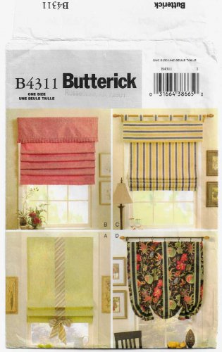 Window Shades Sewing Pattern UNCUT Butterick B4311 4311