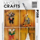 Broom Dolls Holiday Decor Sewing Pattern UNCUT McCall's P358 / 8950