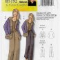 Women's Jacket and Pants Connie Crawford Sewing Pattern Size XS - XL UNCUT Butterick B5192 5192