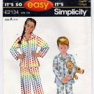 Boy's and Girl's Pajamas Sewing Pattern, Children's Sizes 3-4-5-6-7-8-10-12-14 UNCUT Simplicity 2134