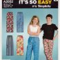 Boys / Girls Drawstring Waist Lounge Pants Sewing Pattern Size 7-8-10-12-14-16 UNCUT Simplicity 2052