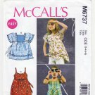 Girl's Pullover Top Sewing Pattern, Child Size 3-4-5-6 UNCUT McCall's M6737 6737