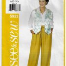 Women's Vest and Pants Sewing Pattern Size 12-14-16 UNCUT Butterick See & Sew 5921