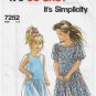 Girl's Dress Sewing Pattern Child Size 4-5-6-7-8 UNCUT Simplicity 7252