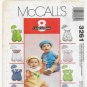 Infants' Rompers with Snap Crotch and Hat Sewing Pattern Size Small-XL UNCUT McCall's 3261