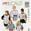 Women's Blouse Sewing Pattern, Long or Short Sleeves, Misses' Size 10-12-14 UNCUT McCall's 5753