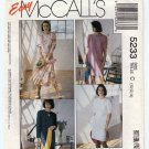 Women's Chemise Dress, Two Piece Dress Sewing Pattern Misses Size 10-12-14 UNCUT McCall's 5233