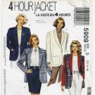 Women's Shawl or Notched Collar Jacket Pattern, Misses Size 12-14-16 UNCUT McCall's 5909