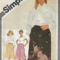 Women's Elastic Waist Skirt Sewing Pattern Misses' Size 10 Waist 25" UNCUT Simplicity 9856