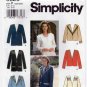 Women's Jacket Sewing Pattern, Misses' Size 12-14-16 UNCUT Simplicity 9826