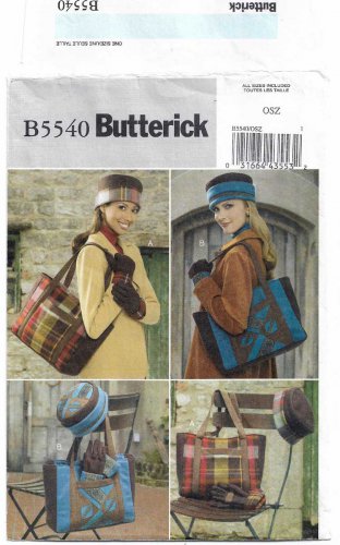 Tote, Hat and Gloves Sewing Pattern Size S-M-L UNCUT Butterick B5540 5540