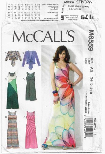 Women's Dress and Jacket Sewing Pattern Size 6-8-10-12-14 UNCUT McCall's M6559 6559