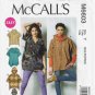 Women's Oversized Pullover Tops Sewing Pattern Size 4-6-8-10-12-14 UNCUT McCall's M6603 6603