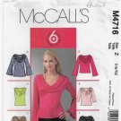 Women's Tops and Tunics Sewing Pattern Size 16-18-20-22 UNCUT McCall's M4716 4716