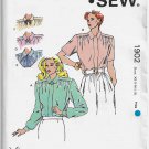 Women's Blouse Sewing Pattern Misses' Size XS-S-M-L-XL UNCUT Kwik Sew 1902