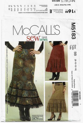 Women's Skirt Sewing Pattern Misses' / Miss Petite Size 8-10-12-14 UNCUT McCall's M5183 5183