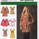 Women's Mini Dress or Tunic Top Sewing Pattern Size 16-18-20-22-24 UNCUT Simplicity 2690