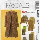 Women's Suit Pattern, Jacket, Top, Skirt, Pants Misses Size 16-18-20-22 UNCUT McCall's M4603 4603
