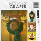 Holiday Wreaths, Halloween, Thanksgiving, Christmas Sewing Pattern UNCUT McCall's Crafts 3309