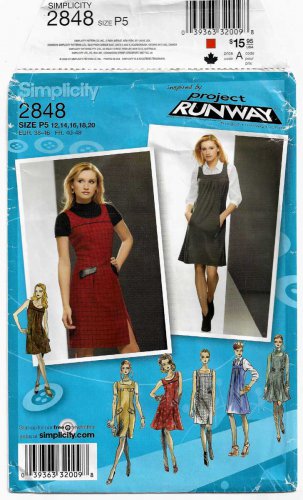 Women's Jumper Project Runway Collection Sewing Pattern Size 12-14-16-18-20 UNCUT Simplicity 2848