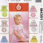Infants' Dresses and Panties Sewing Pattern Size Small - XL UNCUT McCall's M4351 4351