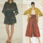 Women's Jacket and Culottes, American Designer Perry Ellis Sewing Pattern Size 10 UNCUT Vogue 2937