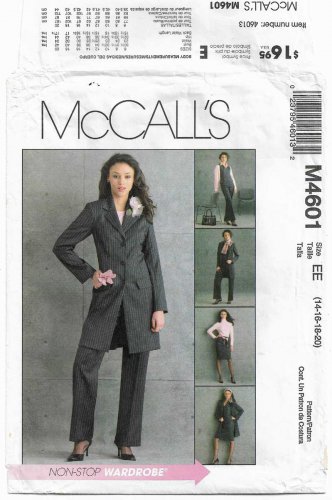 Women's Jacket, Vest, Skirt, Pants Sewing Pattern Size 14-16-18-20 UNCUT McCall's M4601 4601