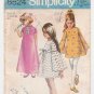 1960's MOD Empire Waist Dress, Girl's Sewing Pattern, Short or Bell Sleeves, Size 12 Simplicity 8524
