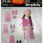 Girl's Jumper, Vest and Hat Sewing Pattern Child Size 3-4-5-6-7-8 UNCUT Simplicity E2041 2041