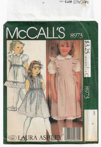 Girls' Laura Ashley Jumper, Blouse, Petticoat or Skirt Sewing Pattern Size 4 UNCUT McCall's 8973