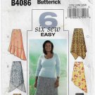 Skirts, Asymmetrical Hemline Sewing Pattern Plus Size 22W-24W-26W UNCUT Butterick B4086 4086