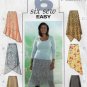 Skirts, Asymmetrical Hemline Sewing Pattern Plus Size 22W-24W-26W UNCUT Butterick B4086 4086