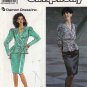 Women's 2-Piece Dress Pattern, Wrap Top with Peplum, Skirt Size 10-12-14-16-18 UNCUT Simplicity 9912