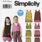 Girls Jumper, Vest, Elastic Waist Pants, Skirt Sewing Pattern Size 3-4-5-6-7-8 Uncut Simplicity 5489