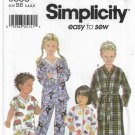 Pajamas, Sleeper, Wrap Robe, Children Sleepwear Sewing Pattern Size 3-4-5-6 UNCUT Simplicity 9853