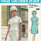 Vogue Couturier Design 2089 A-Line Dress Sewing Pattern, Pertegaz of Spain Size 10 Vintage 1960s