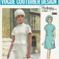 Vogue Couturier Design 2089 A-Line Dress Sewing Pattern, Pertegaz of Spain Size 10 Vintage 1960s