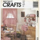 Kitchen Decor Sewing Pattern, Potholders, Apron, Curtains, Appliance Covers UNCUT McCall's 4090