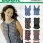 Women's Vests Sewing Pattern Size 6-8-10-12-14-16 UNCUT New Look 6216