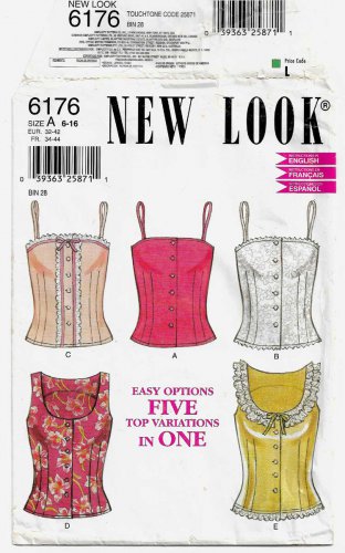 Women's Sleeveless Top Sewing Pattern Size 6-8-10-12-14-16 UNCUT New Look 6176