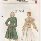 Women's Flared Skirt and Blouse with Capelet Sewing Pattern Misses Size 6-8-10 UNCUT Vogue 8389