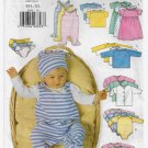 Infants Jacket, Dress, Top, Romper, Diaper Cover, Hat Sewing Pattern Size M-L-XL Butterick 5896