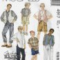 Boys' Cargo Pants or Shorts, Shirt and Lined Vest, Sewing Pattern Child Size 7 UNCUT McCall's 4917