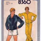Men's Sweatsuit Pattern, Pants, Shorts, Hoodie Pattern, Size Large Chest 42-44 UNCUT Simplicity 8360